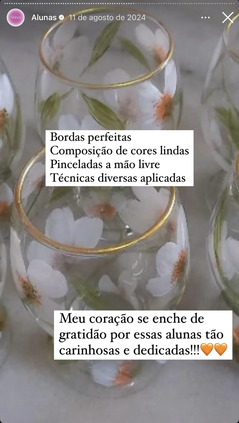 Peça pintada por uma aluna do curso