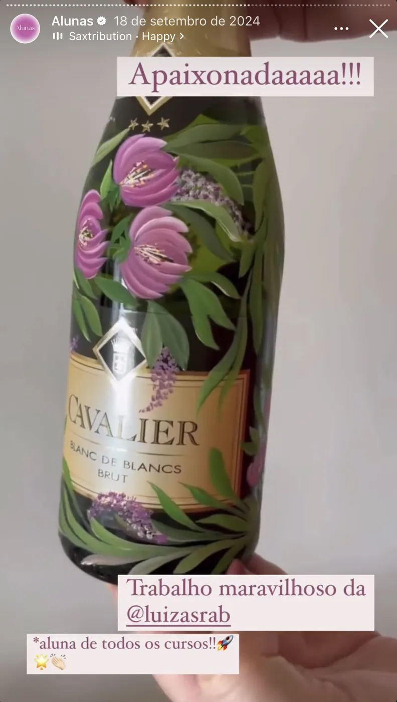 Peça pintada por uma aluna do curso