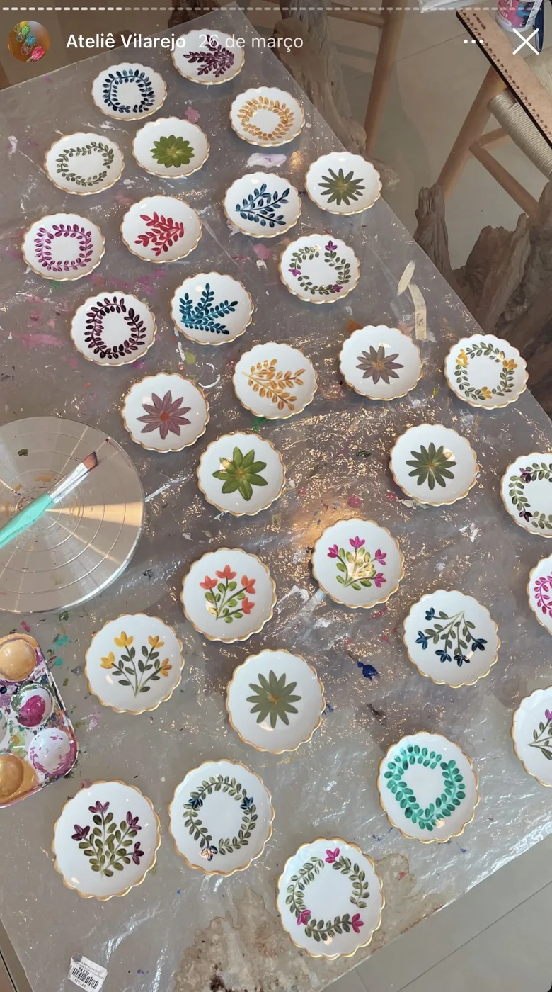 Peça pintada por uma aluna do curso