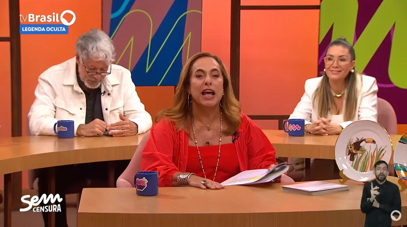 Pri Ferraz no programa Sem Censura, da TV Brasil